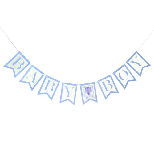 Baby Boy Hot Air Balloon Banner – Blue 9 ft