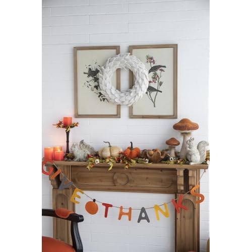 68" Thanksgiving Banner Set of 2, Autumn Give Thanks Bunting Garland