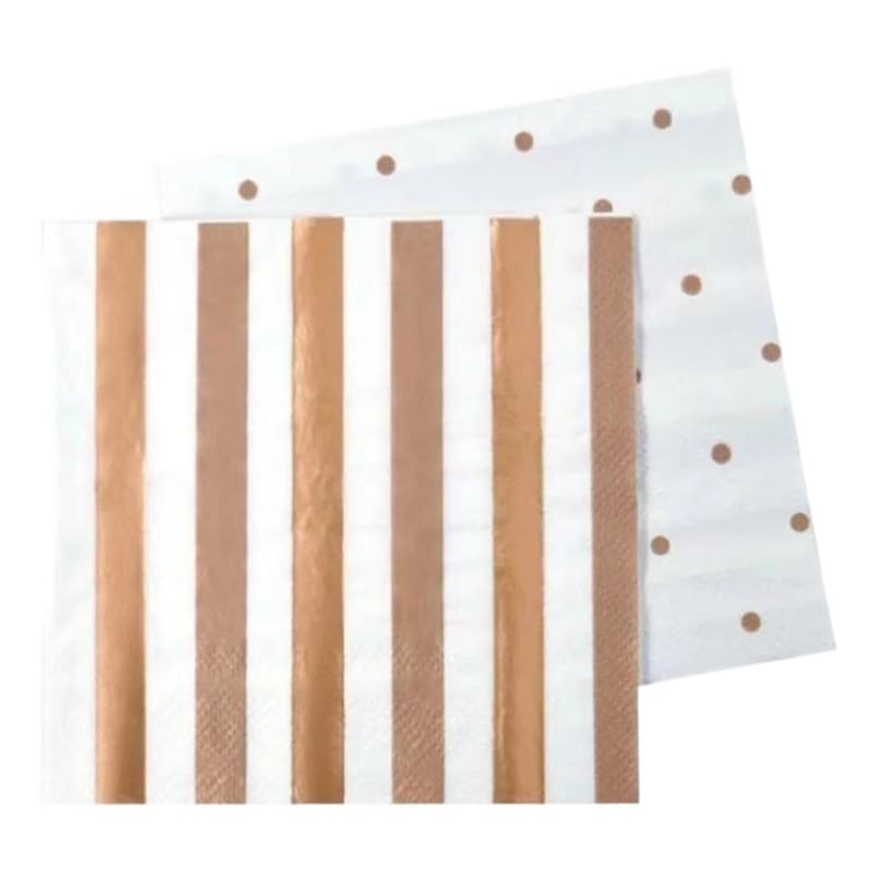 Rose Gold Hexagonal Disposable Paper Plates Cups Napkins Party Set