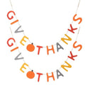 68" Thanksgiving Banner Set of 2, Autumn Give Thanks Bunting Garland