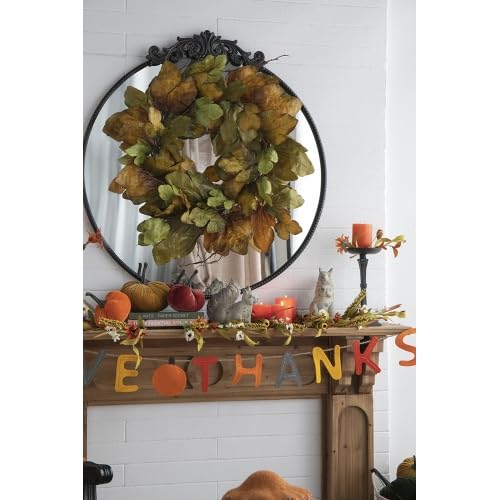 68" Thanksgiving Banner Set of 2, Autumn Give Thanks Bunting Garland