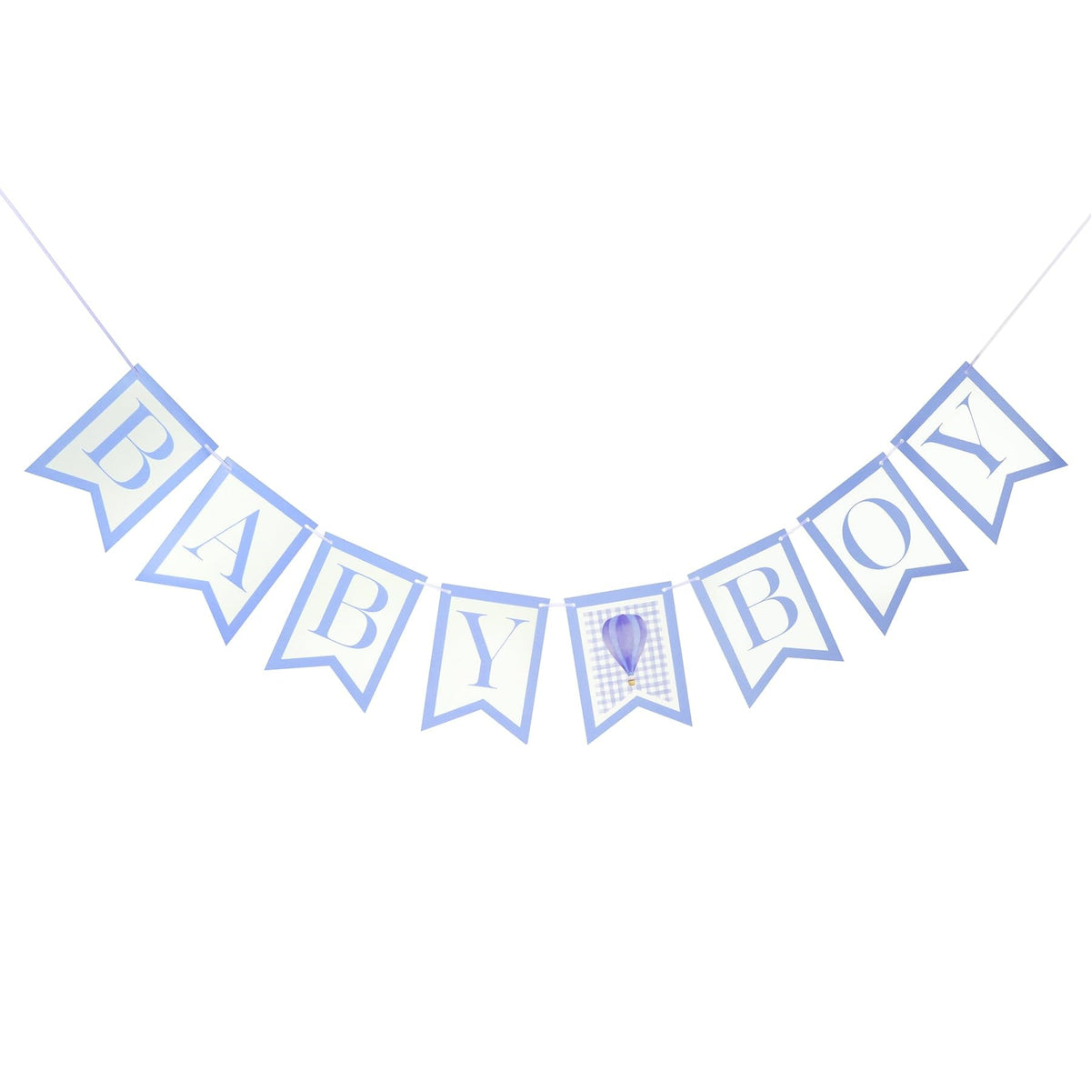 Baby Boy Hot Air Balloon Banner – Blue 9 ft