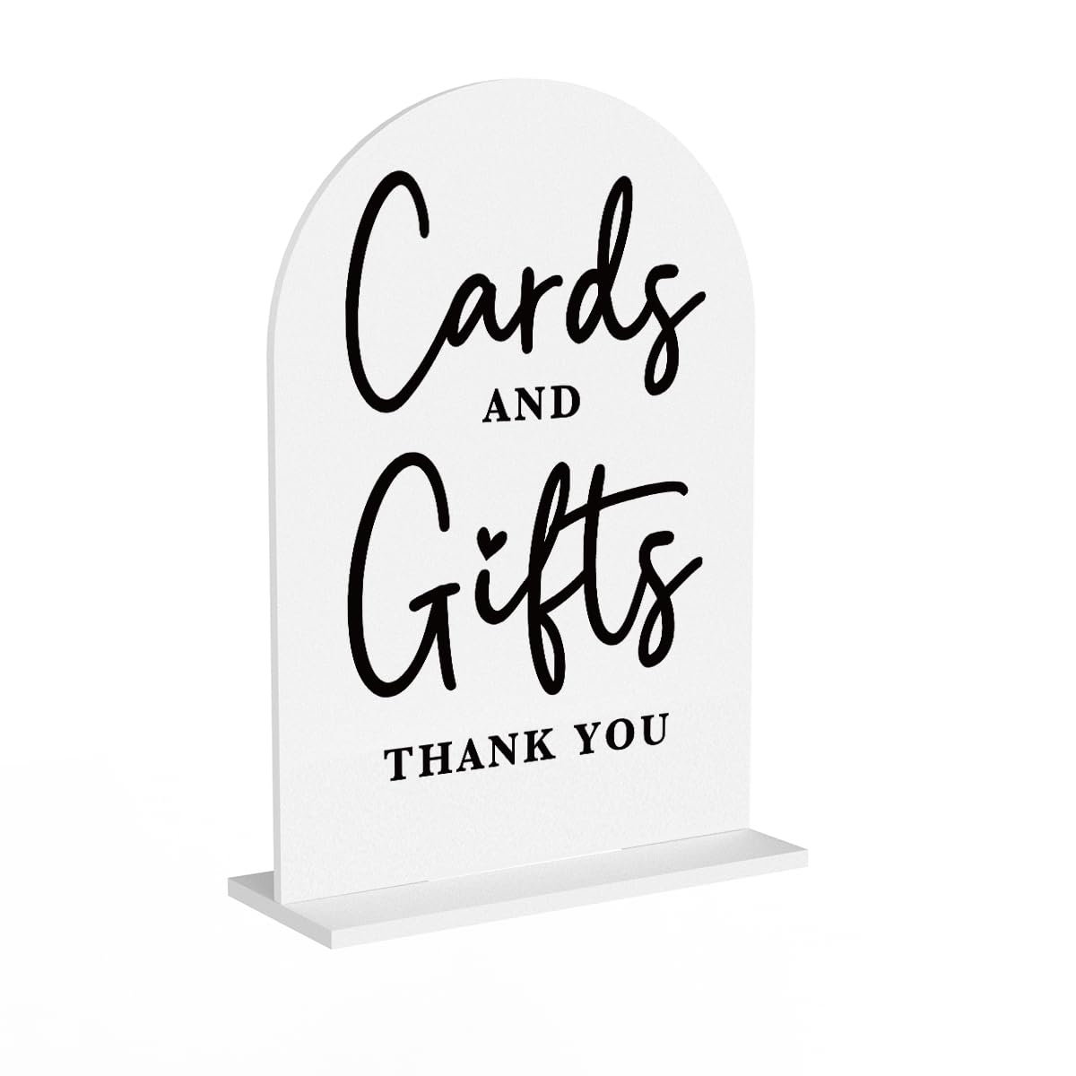 White Acrylic Wedding Cards & Gifts Sign