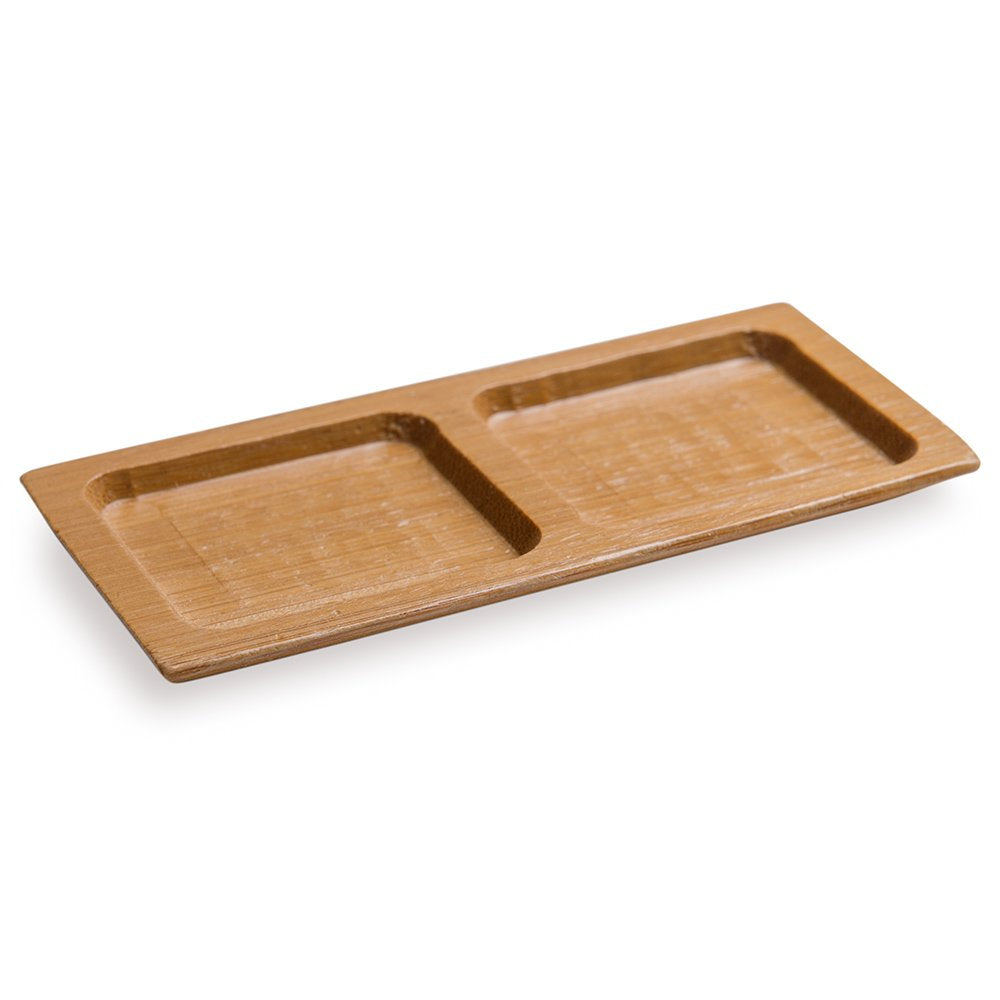 Bamboo Rectangle Plates & Tasting Spoons – 200 Pieces