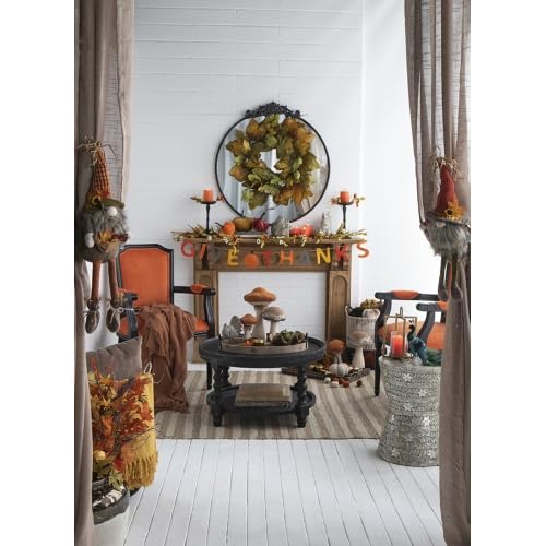 68" Thanksgiving Banner Set of 2, Autumn Give Thanks Bunting Garland