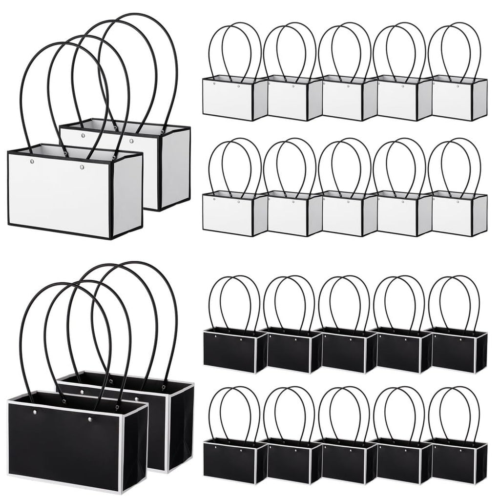 Flower Bouquet Gift Bags with Handles – 24 Pieces