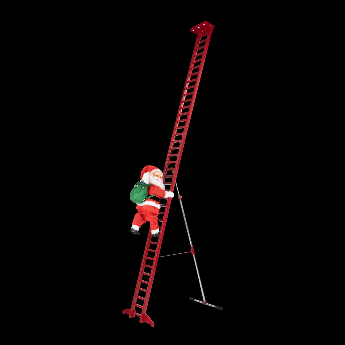 Musical Animated Climbing Santa with LED Lights – 10 ft