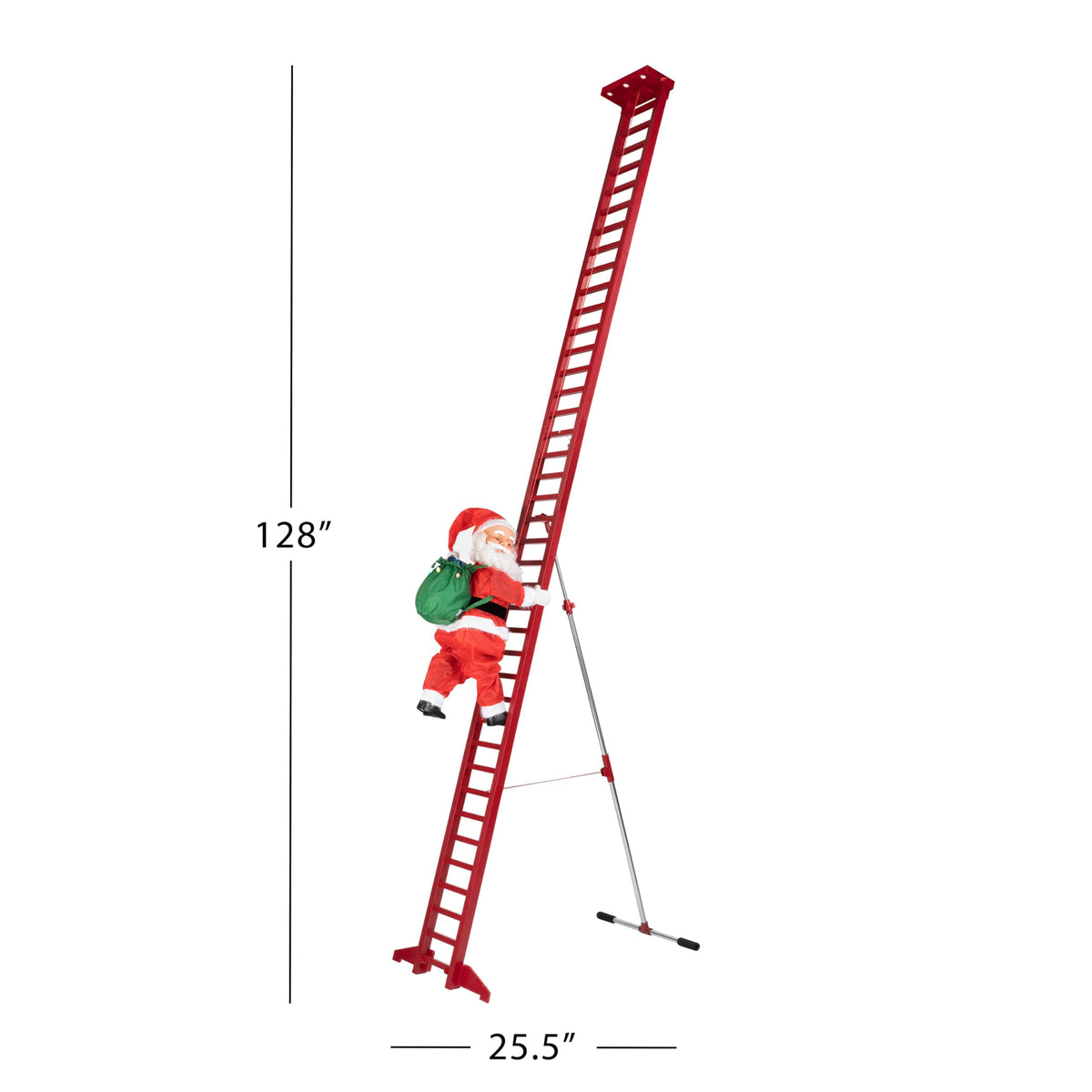 Musical Animated Climbing Santa with LED Lights – 10 ft