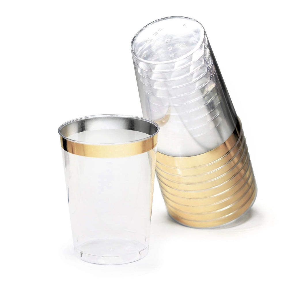 Light Pink & Gold Disposable Dinnerware Set – 960 Pieces