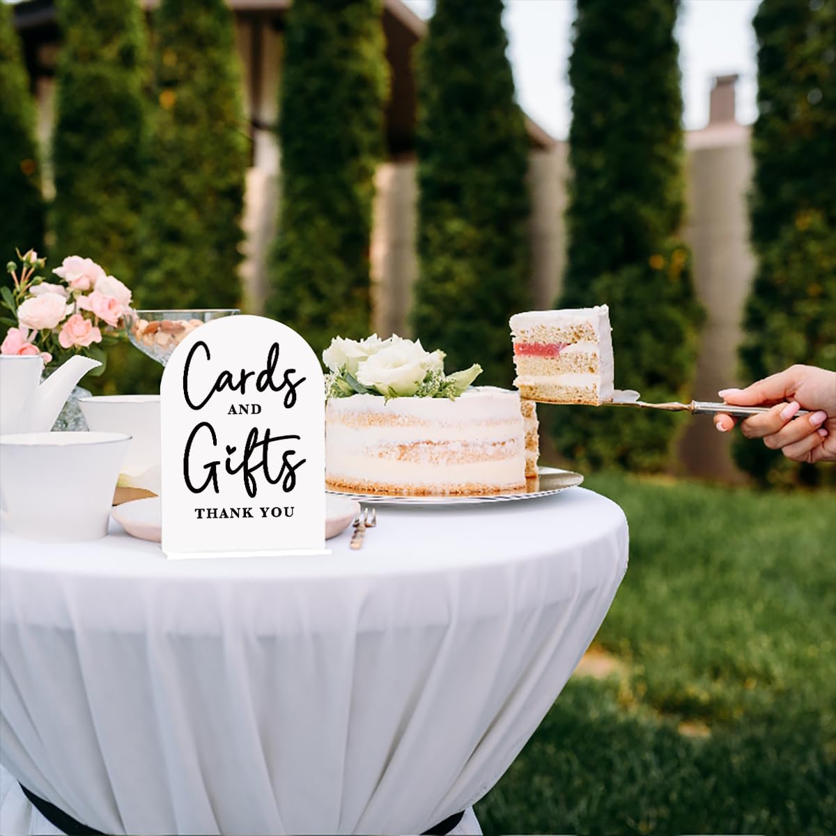 White Acrylic Wedding Cards & Gifts Sign