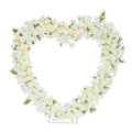 Heart-Shaped Floral Wedding Arch – Champagne White