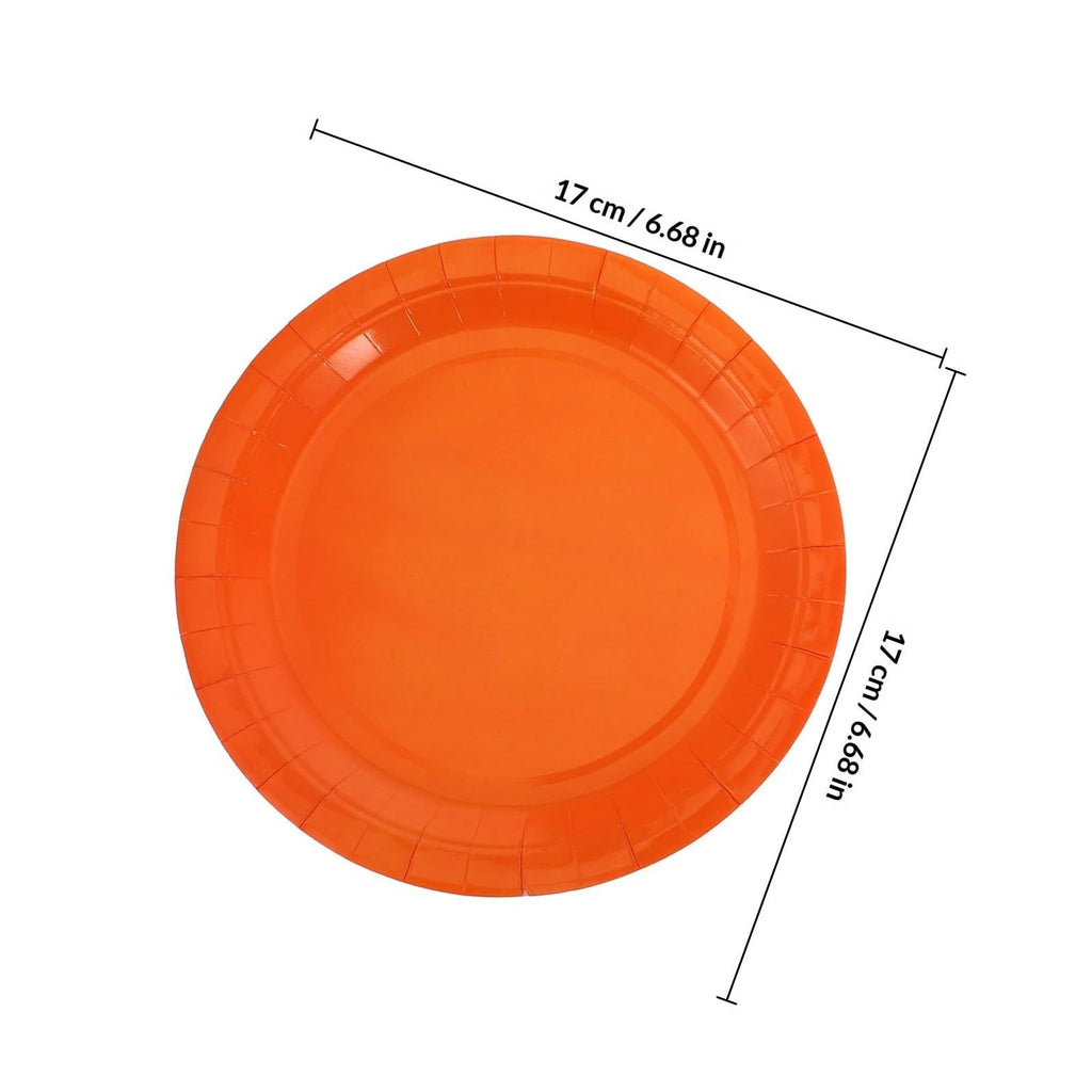 Orange Party Tableware Set with Paper Plate Cups Napkins Xmas