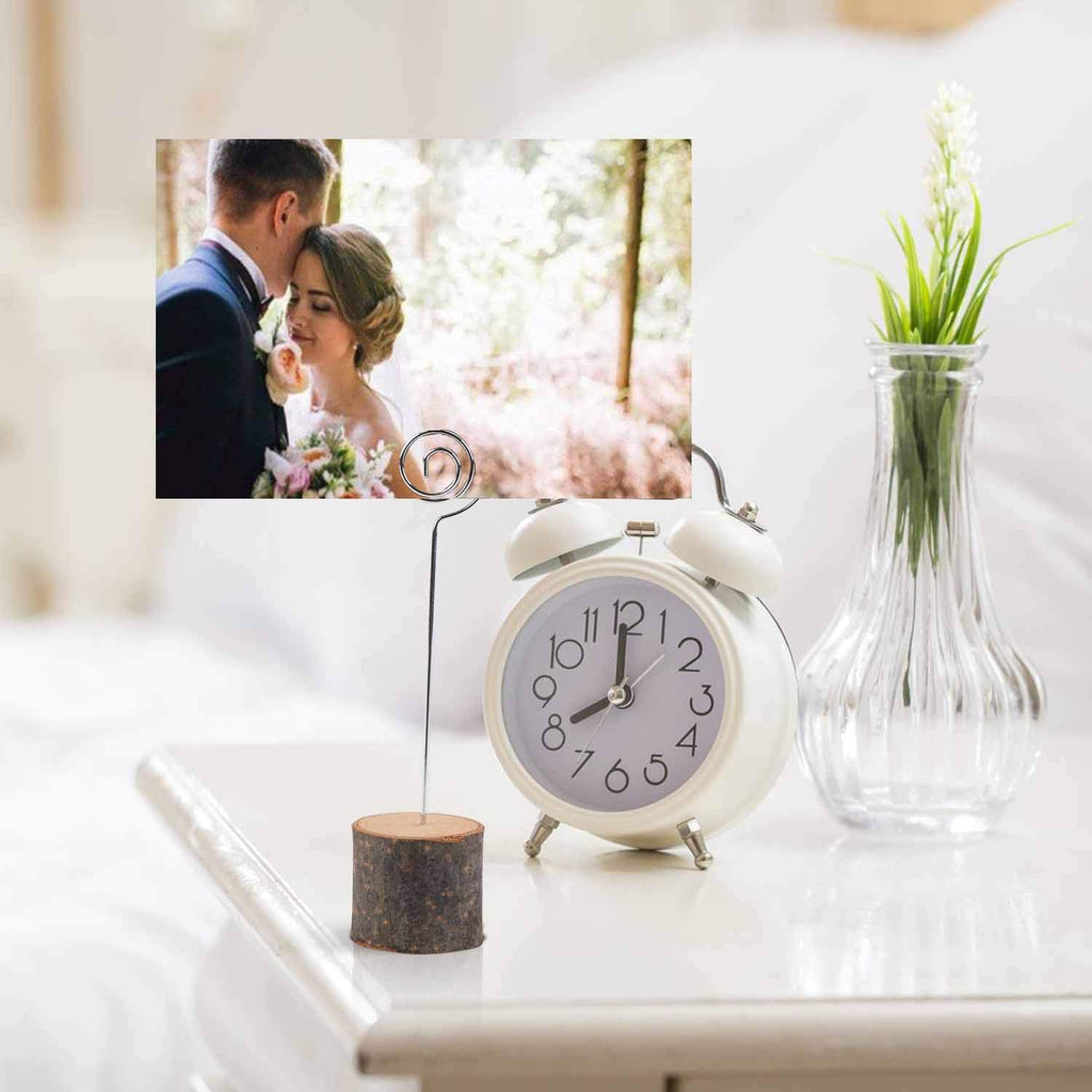 Rustic Wood Place Card Holders & Kraft Cards – 10 Sets