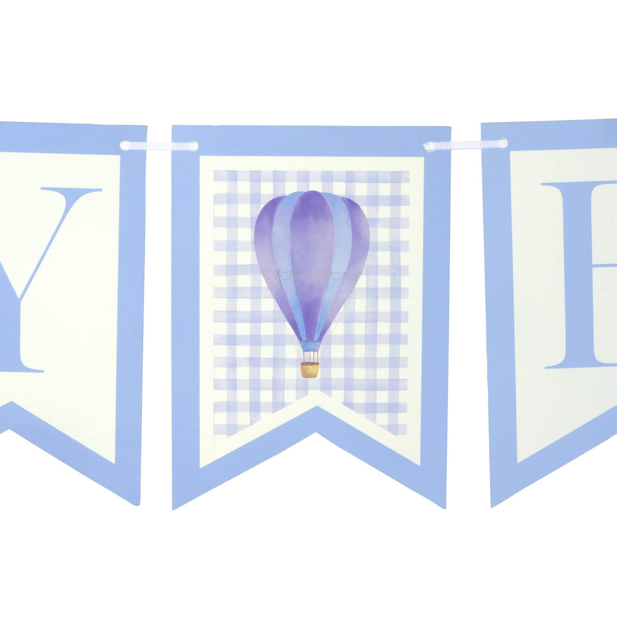 Baby Boy Hot Air Balloon Banner – Blue 9 ft