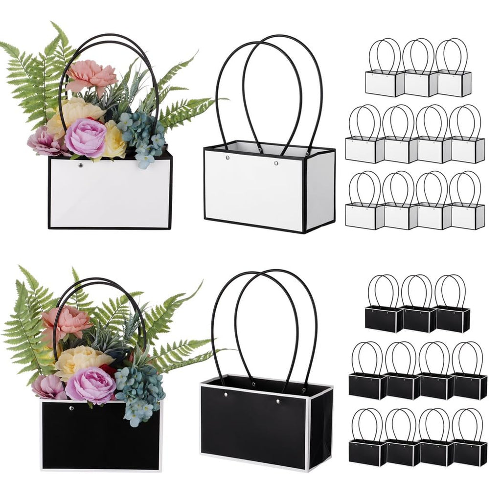 Flower Bouquet Gift Bags with Handles – 24 Pieces