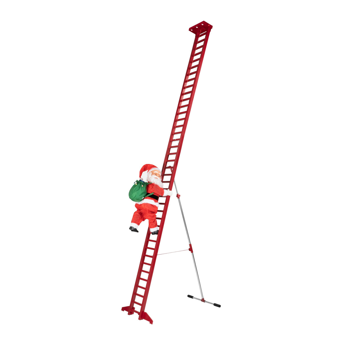Musical Animated Climbing Santa with LED Lights – 10 ft