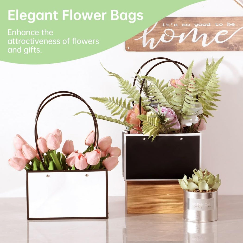Flower Bouquet Gift Bags with Handles – 24 Pieces