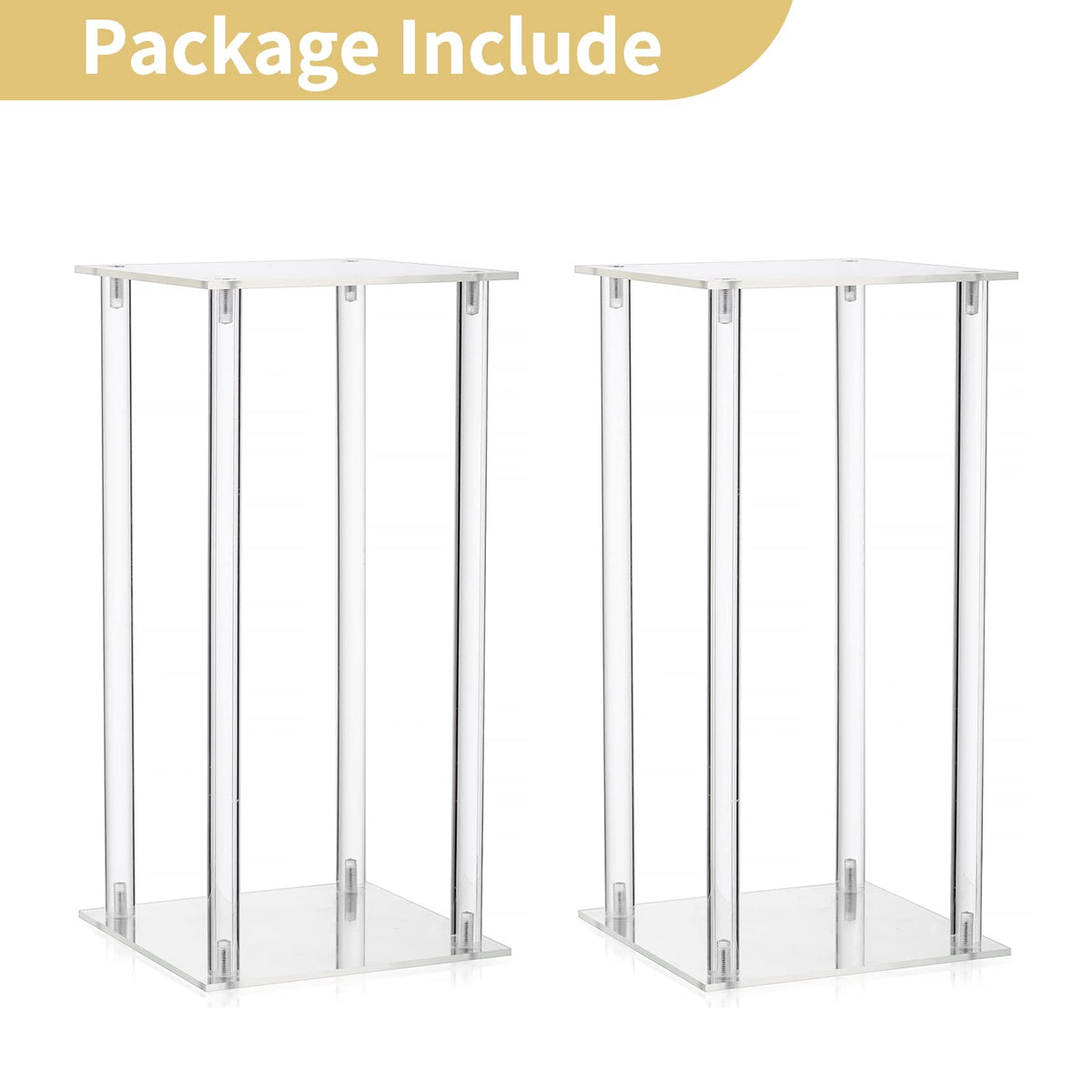 Tall Geometric Acrylic Flower Vase Centerpiece