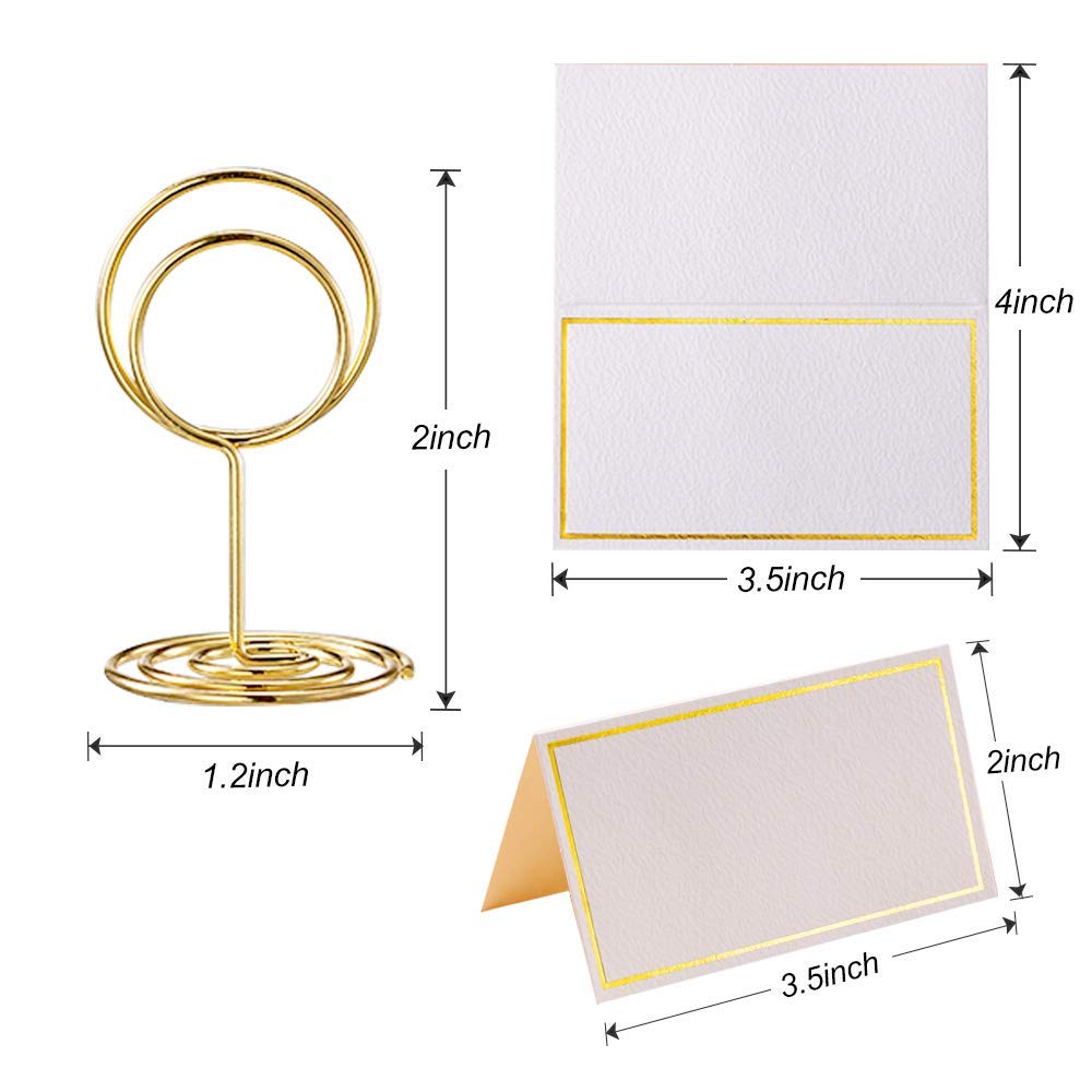 Mini Table Number Holders & Place Cards – 24 Sets
