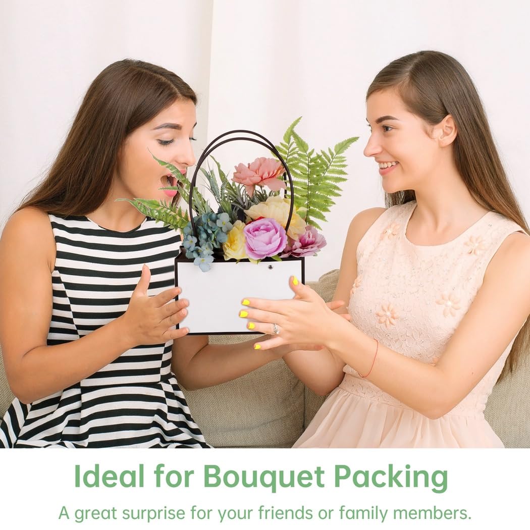 Flower Bouquet Gift Bags with Handles – 24 Pieces