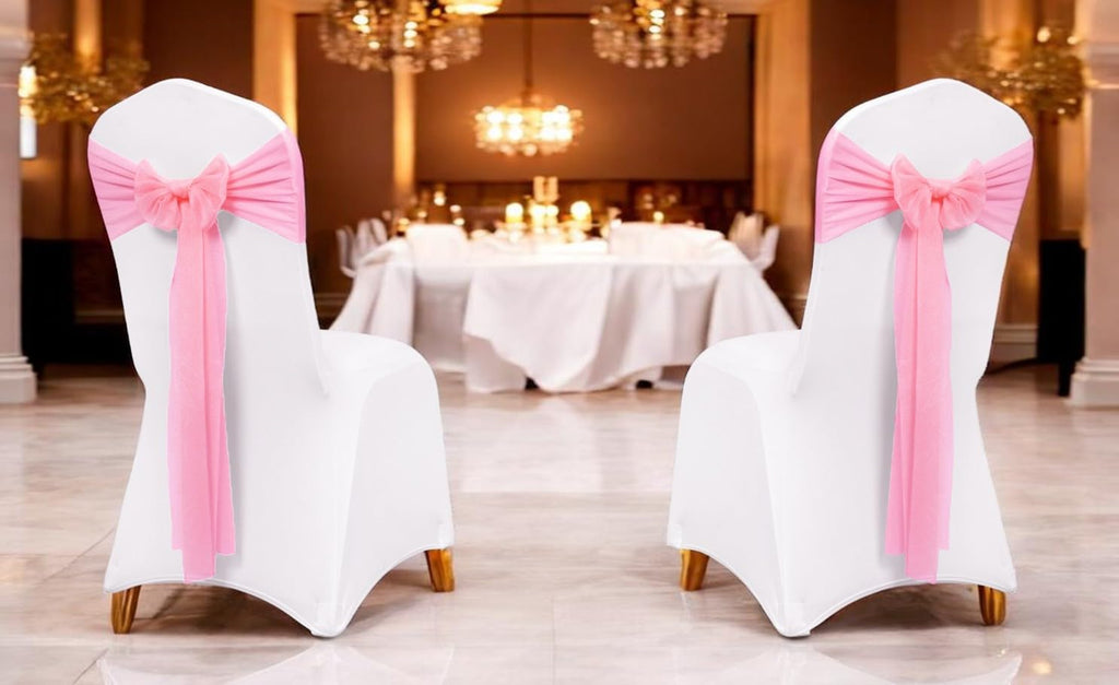 Bubblegum Pink Chiffon Chair Sashes – 200 Pieces