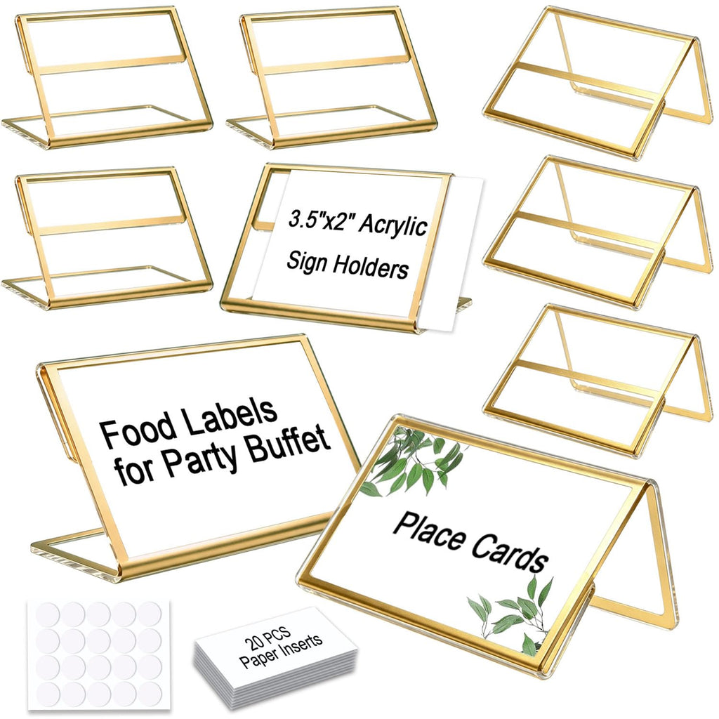 Acrylic Buffet Food Label Holders – 20 Pieces