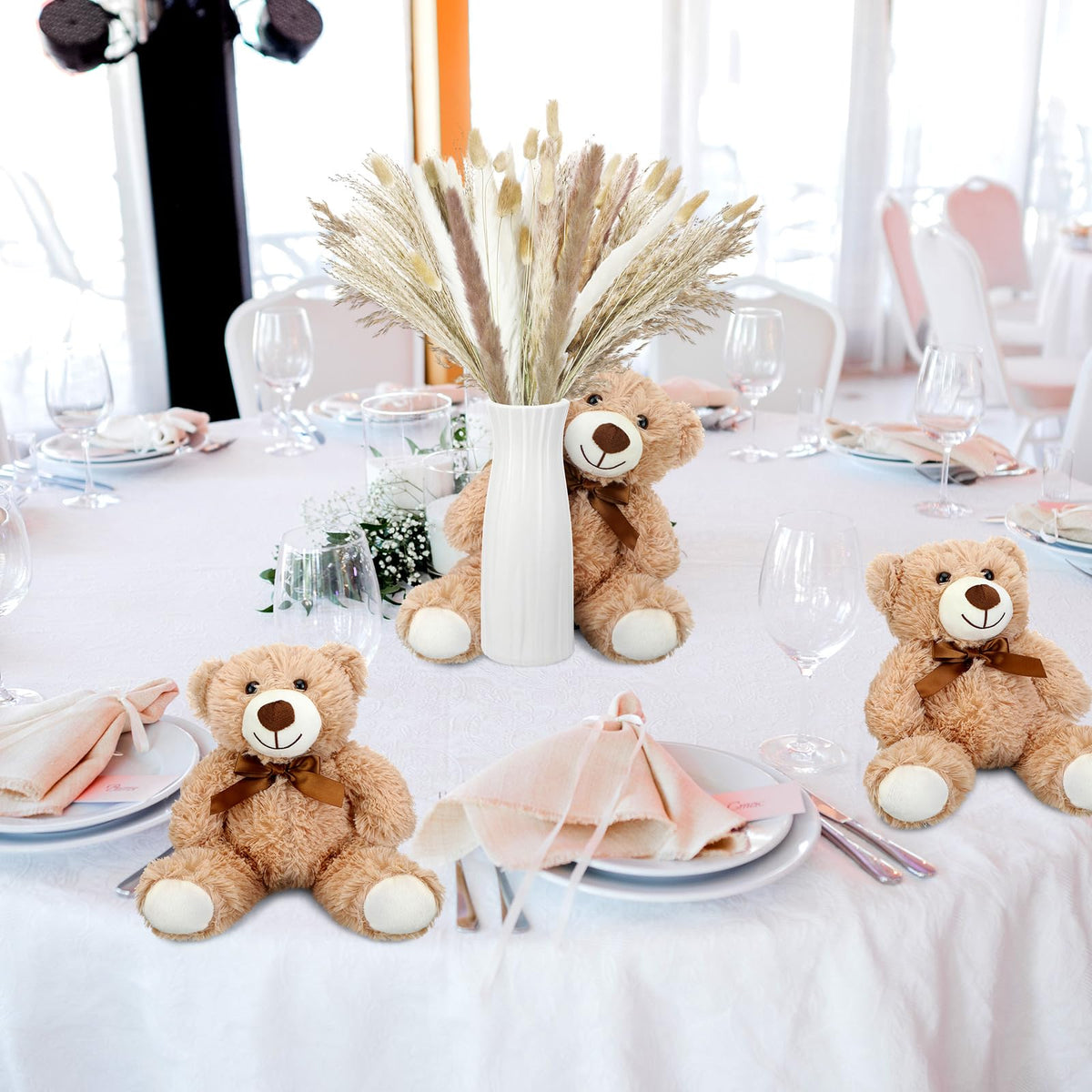 Neutral Bear Baby Shower Centerpiece Set – 123 Pieces