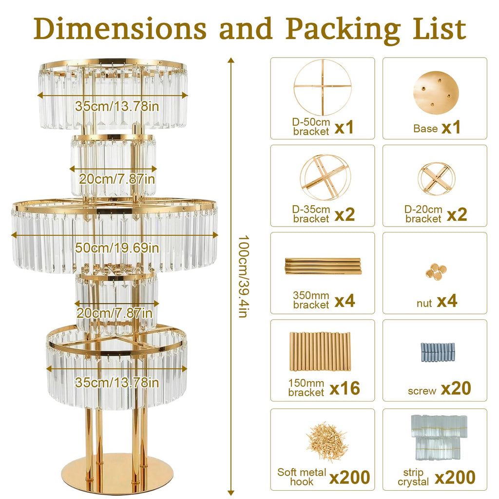 Crystal Wedding Flower Stands – 2 Pieces