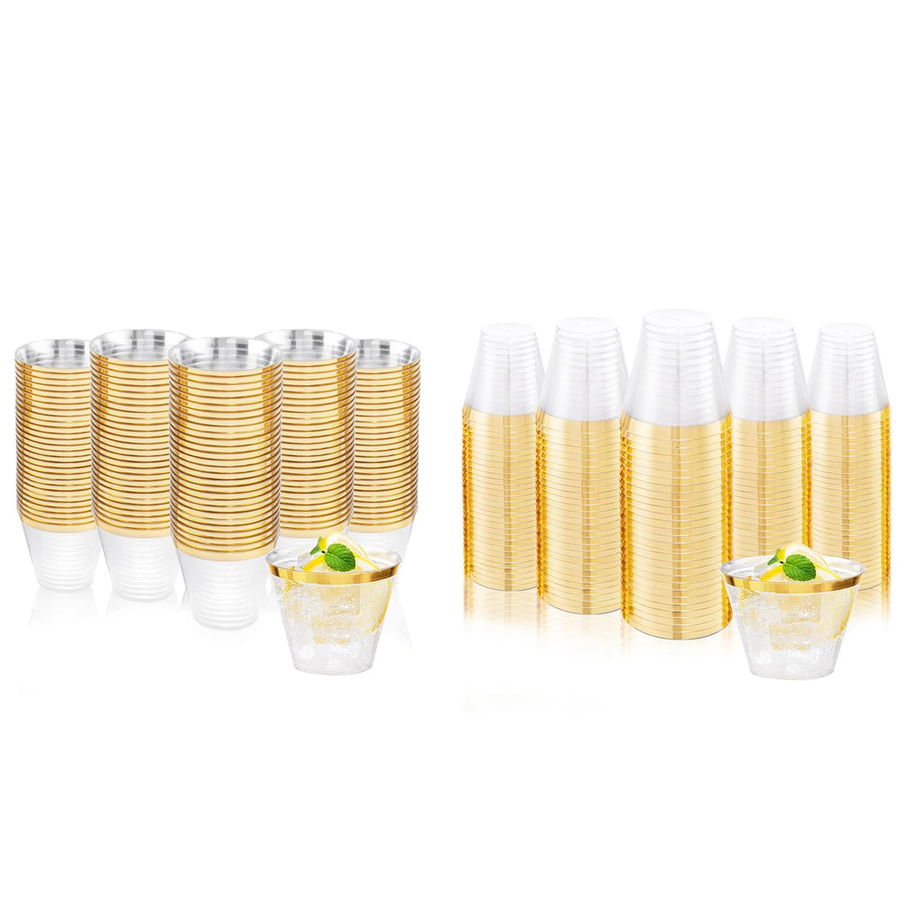 Gold Disposable Party Cups – 500 Pieces