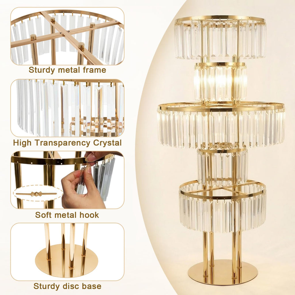 Crystal Wedding Flower Stands – 2 Pieces