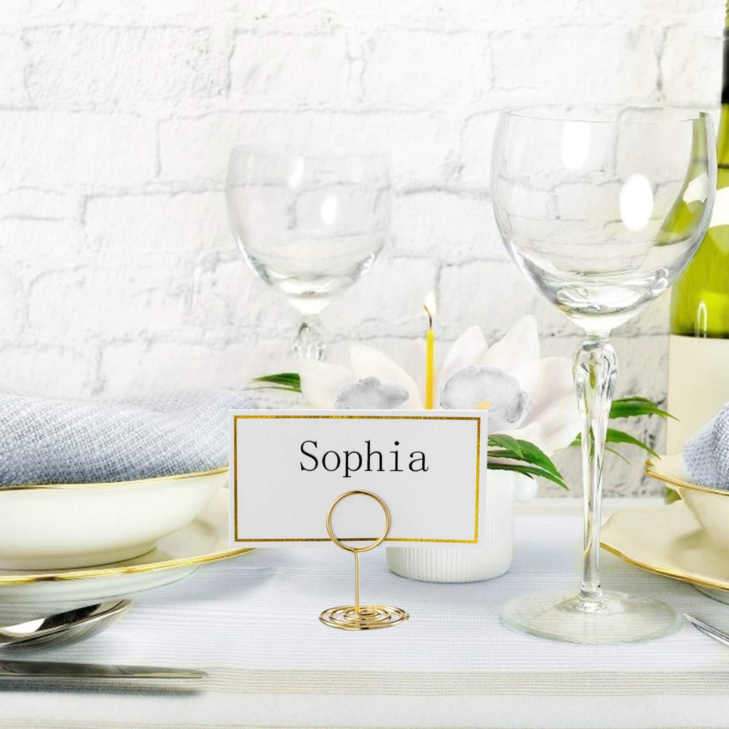 Mini Table Number Holders & Place Cards – 24 Sets