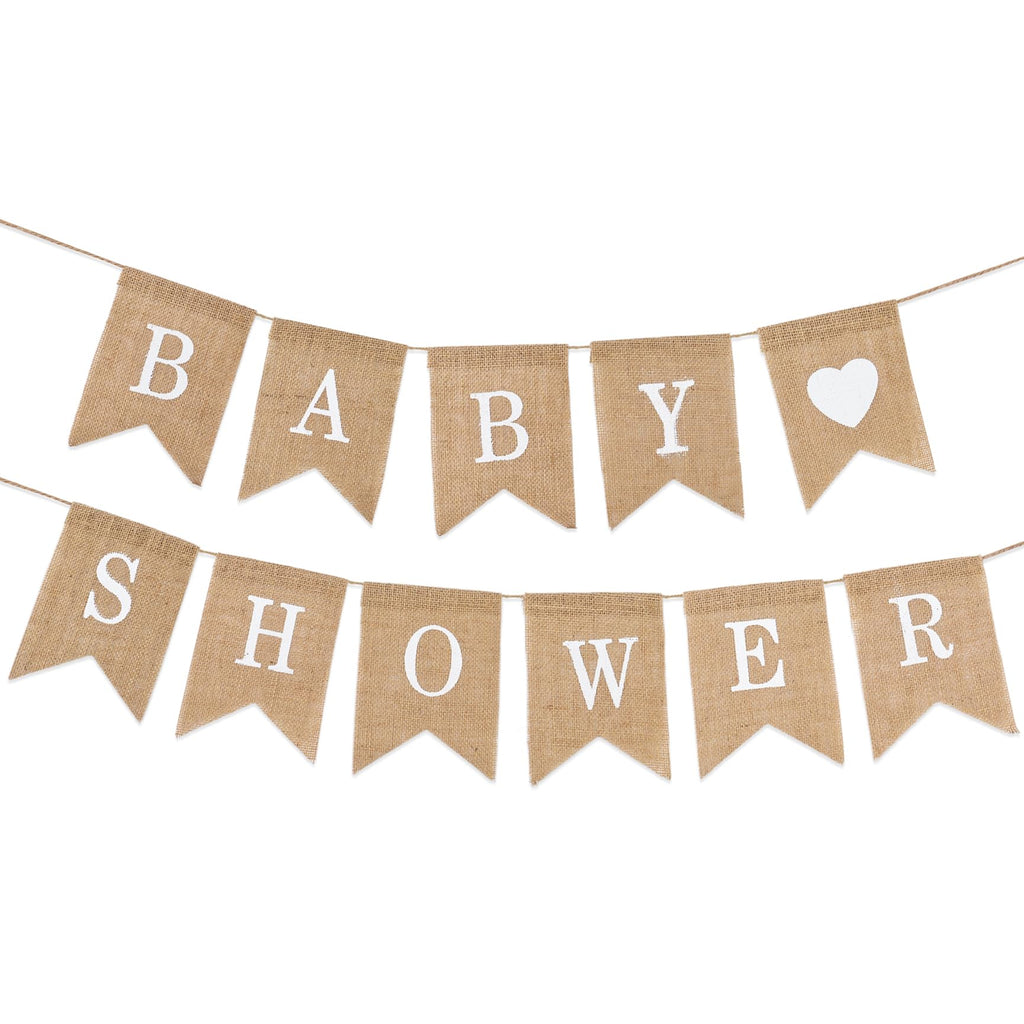 Burlap Baby Shower Bunting Banner