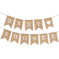 Burlap Baby Shower Bunting Banner