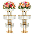 Crystal Wedding Flower Stands – 2 Pieces