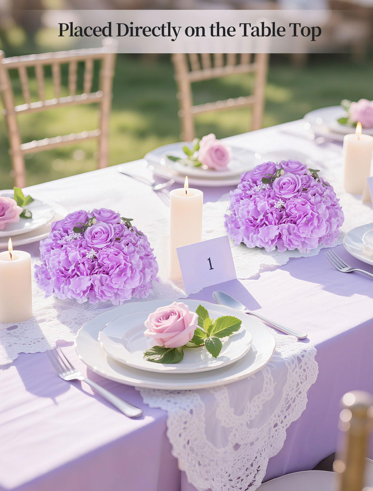Artificial Rose & Hydrangea Flower Ball Centerpiece