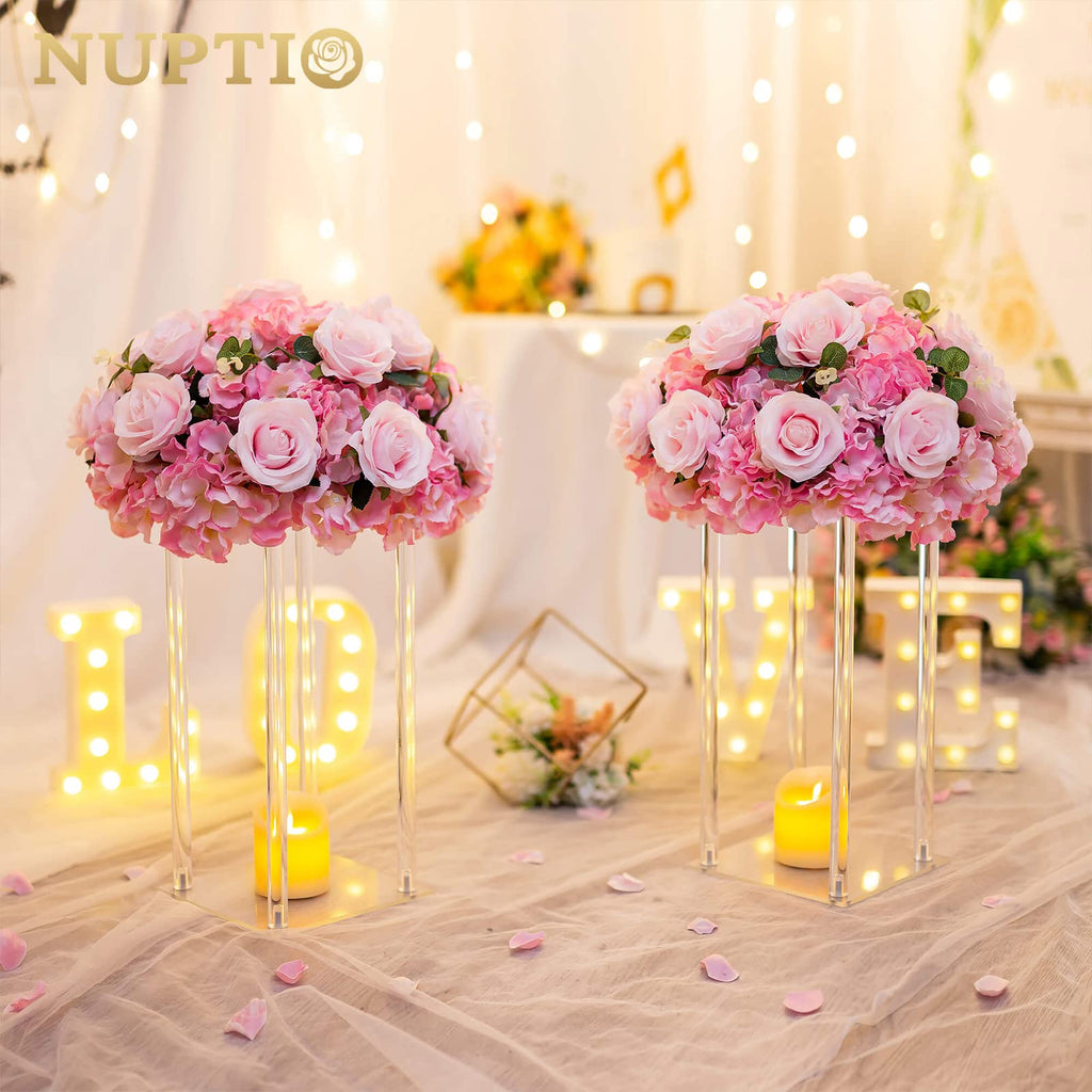 Tall Geometric Acrylic Flower Vase Centerpiece