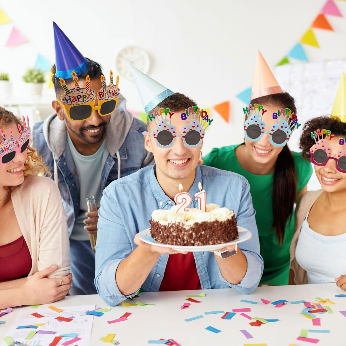 Funny Party Photo Booth Sunglasses – 12 Pieces