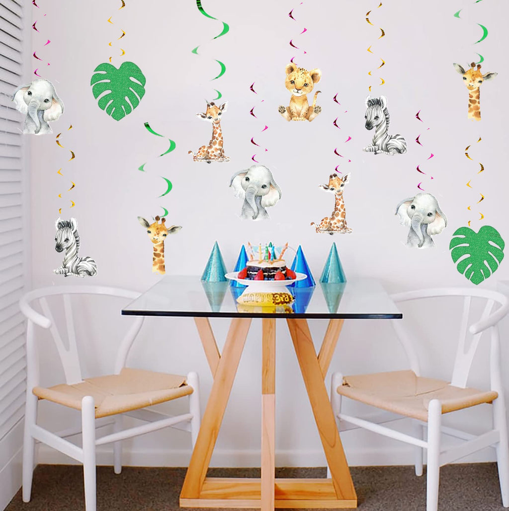 Wild One Safari Hanging Swirls – 12 Pieces