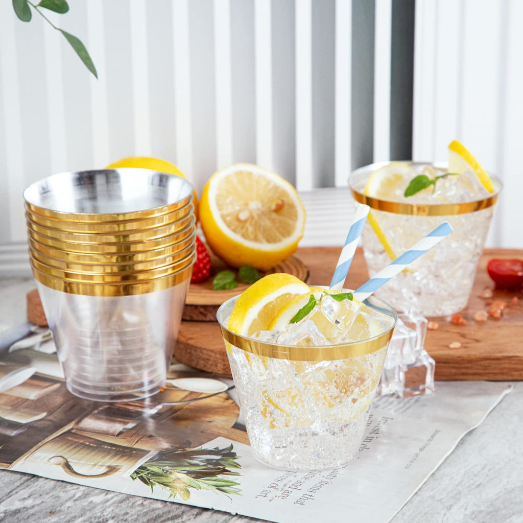 Gold Disposable Party Cups – 500 Pieces