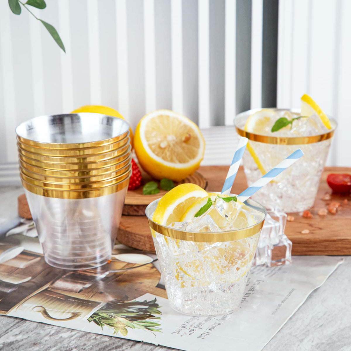 Gold Disposable Party Cups – 500 Pieces