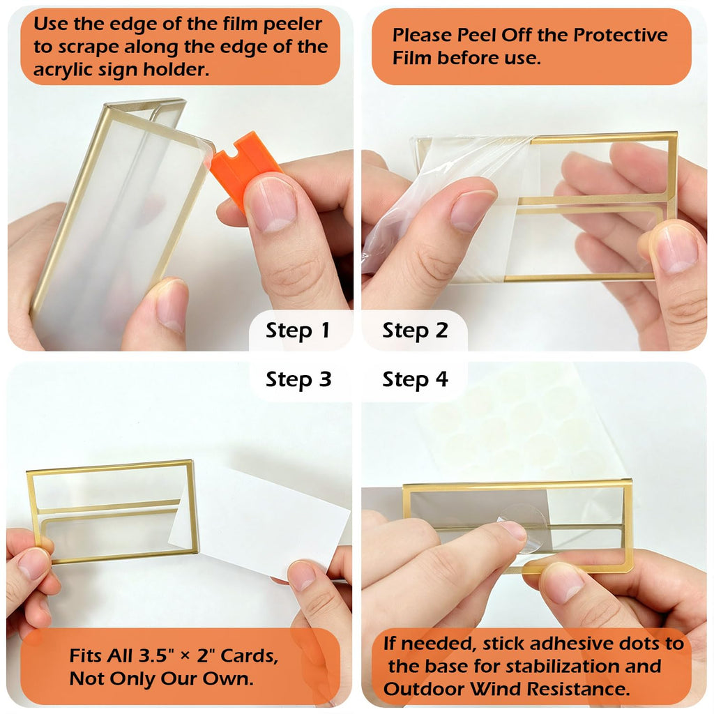 Acrylic Buffet Food Label Holders – 20 Pieces