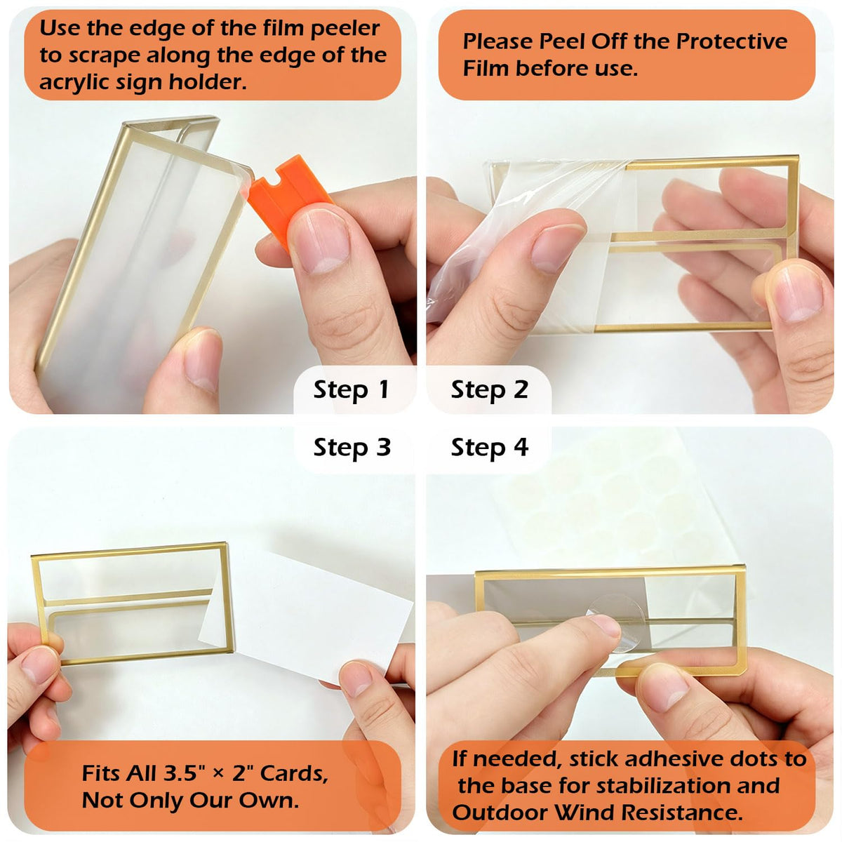 Acrylic Buffet Food Label Holders – 20 Pieces