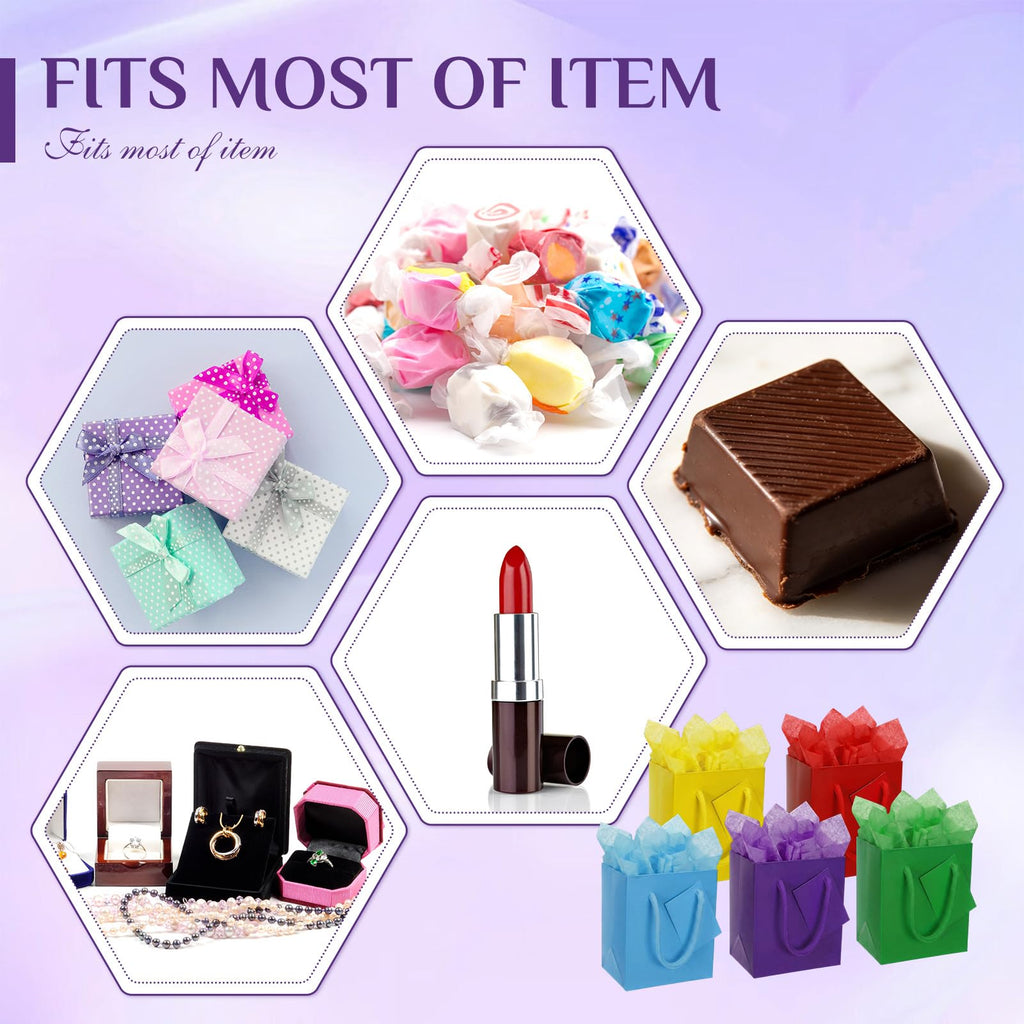Colorful Mini Kraft Gift Bags – 200 Pieces
