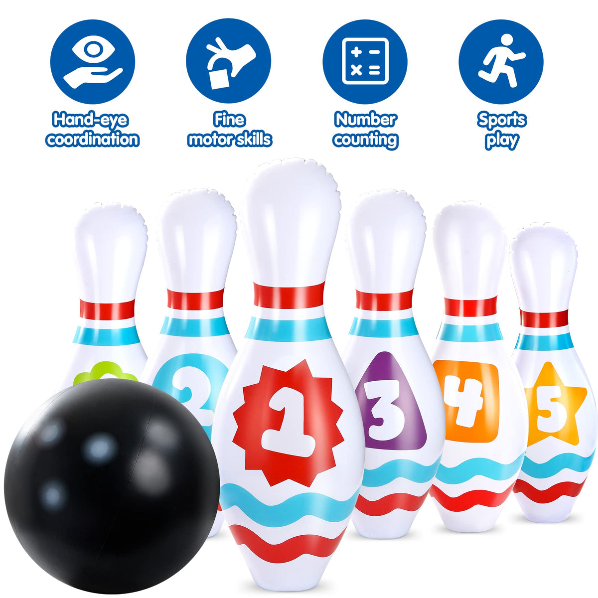Giant Inflatable Bowling Party Game Set