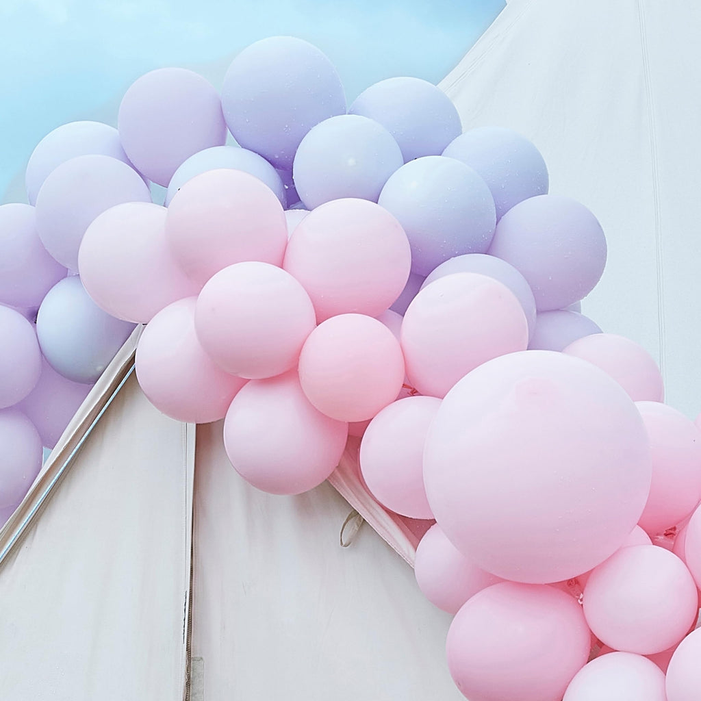 Pastel Pink & Purple Latex Balloon Arch Kit – 200 Balloons