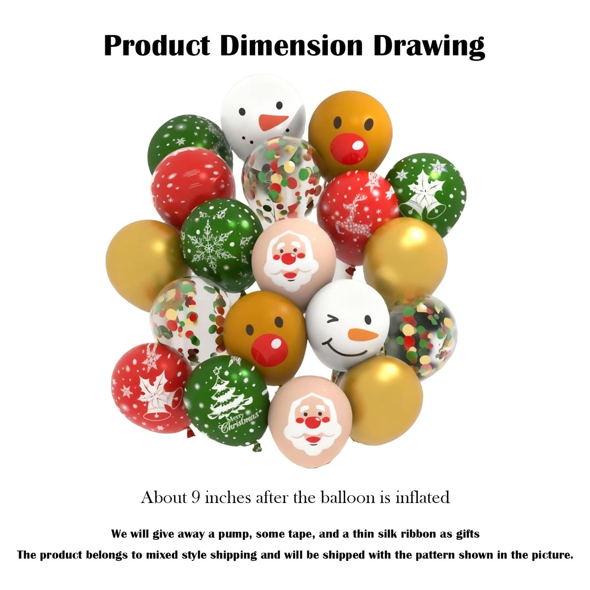 Christmas Balloon Decoration Set – 100 Pieces