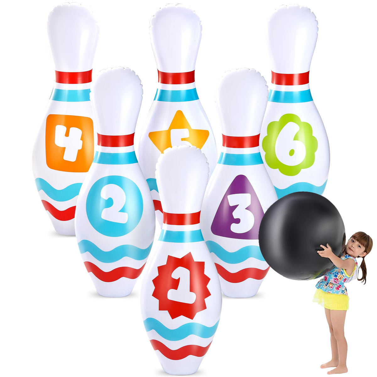 Giant Inflatable Bowling Party Game Set