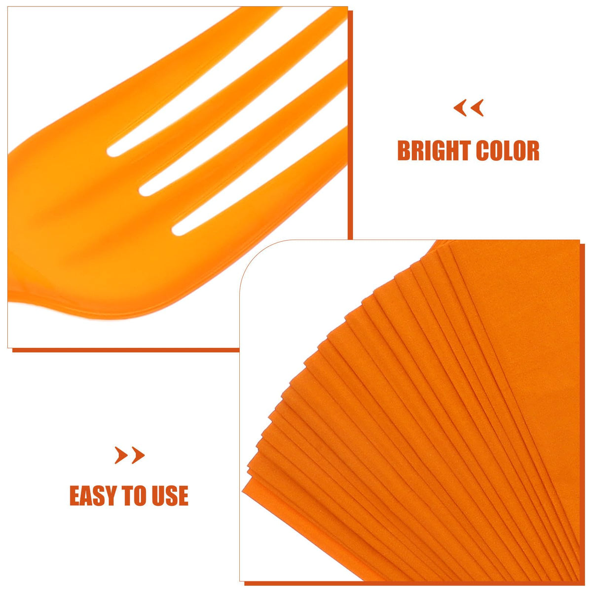 Orange Party Tableware Set with Paper Plate Cups Napkins Xmas