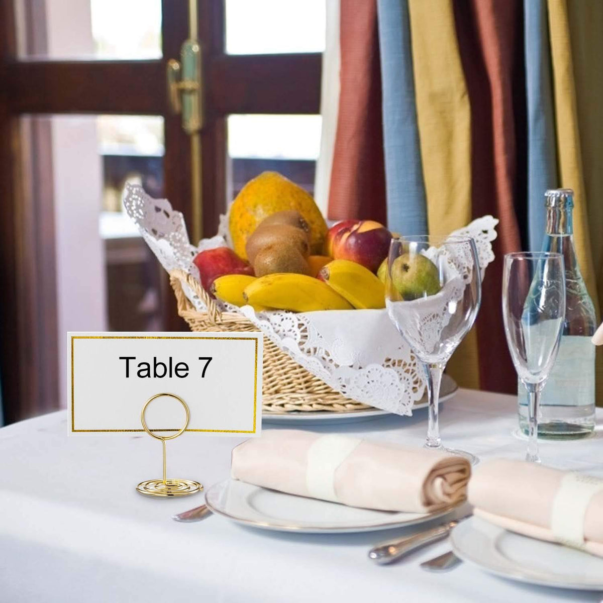 Mini Table Number Holders & Place Cards – 24 Sets