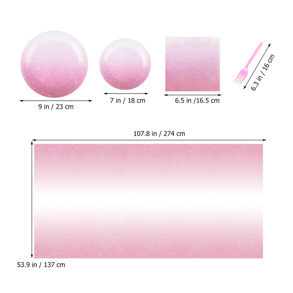 Gradient Birthday Party Tableware Set